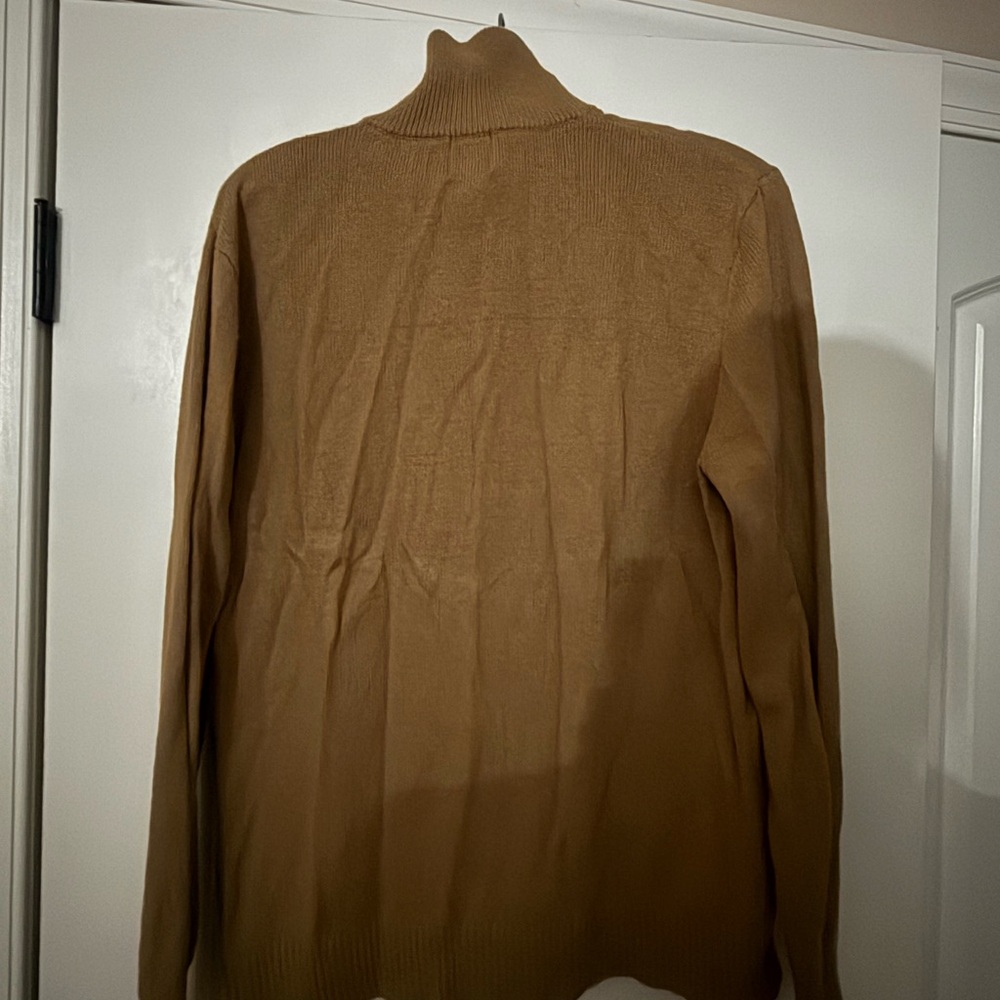 H&M Camel Zip-Up Sweater